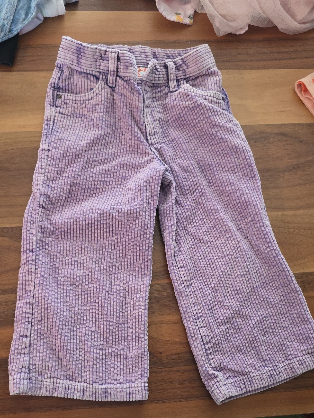 Cat & Jack Bundle Lavender Corduroy Wide-Leg Kids Pants